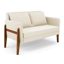 Sofá Namoradeira Lana Veludo Base de Madeira - D'Rossi