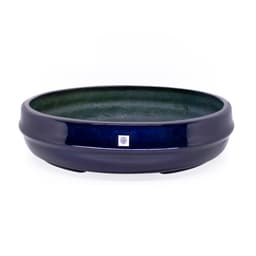 Vaso Bacia Decorativo Osaka Azul Perolizado 16x65x52 cm - D'Rossi