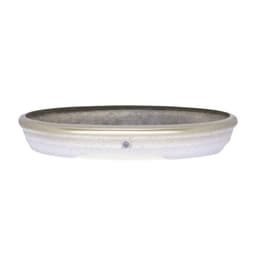 Vaso Bacia Decorativo Osaka Branco Gold Viatnamita P 7x46x35 cm - D'Rossi