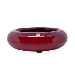 Vaso Bacia Decorativo Redondo Vermelho Lira M 13x40 cm - D'Rossi