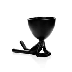 Vaso Decorativo Bob Robert Plant Deitado em Poliresina Preto 13x14x10 cm - D'Rossi