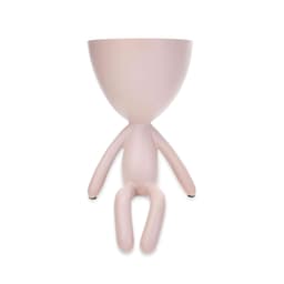 Vaso Decorativo Bob Robert Plant Sentando em Poliresina Rosa 18x10x10 cm - D'Rossi
