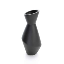 Vaso Decorativo Preto em Cerâmica 26x12 cm - D'Rossi