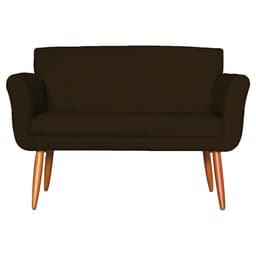 Namoradeira Decorativa Isabela Pés Palito Suede Marrom - DS Estofados