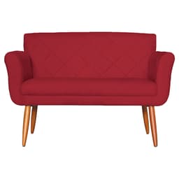 Namoradeira Decorativa Isabela Pés Palito Suede Vermelho - DS Estofados