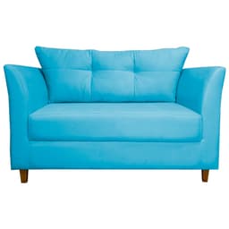 Namoradeira Decorativa Isis Pés Trapézio Suede Azul Turquesa - DS Estofados