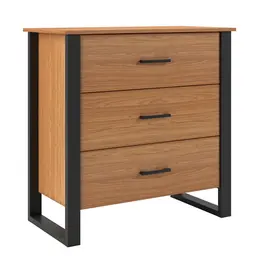 Cômoda Barry 3 Gavetas Freijó e Preta