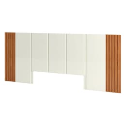 Cabeceira Casal Fortaleza Off White e Freijó 270 cm