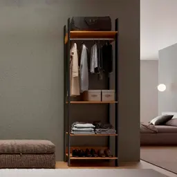 Guarda-Roupa Closet Modulado Lille Freijó e Preto
