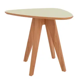 Mesa Lateral Orgânica Mille Freijó e Off White