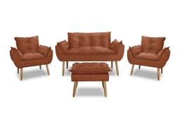 Kit Poltrona 01 Namoradeira 02 Conforto com Puff