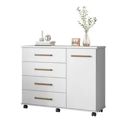 Cômoda Flora 1 Porta 4 Gavetas Branca