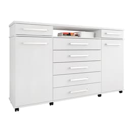 Cômoda London 2 Portas 7 Gavetas Branco