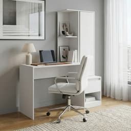 Escrivaninha com Armário Morada 1 PT 1 GV Branca