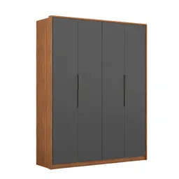 Guarda-Roupa Casal Attore 4 Portas 3 Gavetas Amendola e Grafito