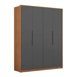 Guarda-Roupa Casal Attore 4 Portas 3 Gavetas Amendola e Grafito