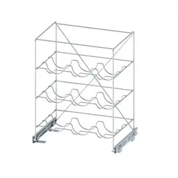 Adega Aramada de Vinho Deslizante Ellite 9 Garrafas Cromada 30x45x55cm Dimec