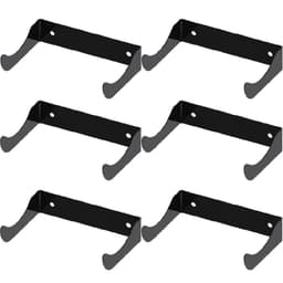 Kit 6 Suportes Para Garrafa de Vinho em Aço Adega de Parede Preto Adega Suspensa Horizontal para Bar