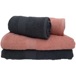 Jogo de Banho Advanced Cinza com Rosa 4 Peças Dohler