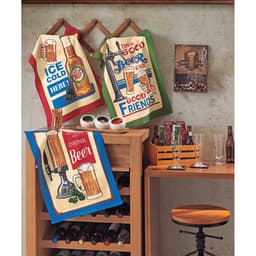 Kit Pano de Copa Retangular Estampado Beer 3 peças Dohler