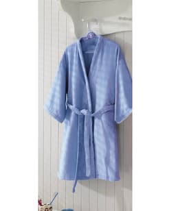 Roupão infantil Velour Liso Dohler - G Azul