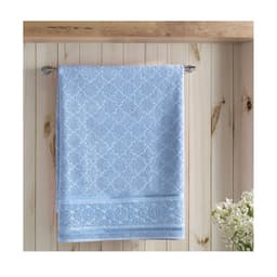 Toalha de Banho Felpudo Liso Banhão Jacquard Confort Azul Claro Dohler