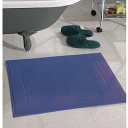 Toalha para Piso Felpudo Liso Prime Azul Escuro