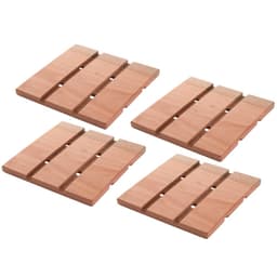 Kit 4 Descansos para Panelas em Madeira Essence 18x18cm Supo