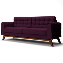 Sofá 150 cm 2 Lugares Sandero B-292 Veludo Uva - Domi