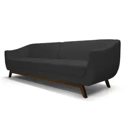 Sofá Atenas 4 Lugares 260cm C05 Corino Preto - Domi