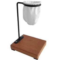 Mini Coador De Pano Suporte Passador De Café Aramado Preto Fosco Steel Wood