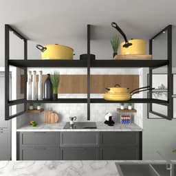 Nicho Industrial Suspenso Teto Cozinha prateleira industrial suspensa nicho industrial nichos para cozinha prateleira