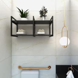 Nicho Industrial banheiro toalhas prateleira industrial pratileira prateleira de ferro e madeira