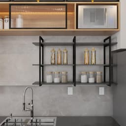 Prateleira estante estilo Industrial Cozinha prateleira de parede Prateleira industrial cozinha Prateleira industrial