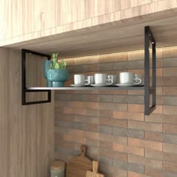 Prateleira industrial cozinha suporte para prateleira industrial nicho industrial nichos para cozinha Prateleira