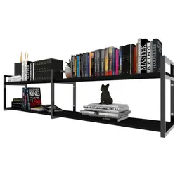 Prateleira moveis escritorio quarto estante infantil livro preto organizador brinquedos