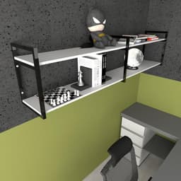 Prateleira moveis escritorio quarto estante infantil planta branco organizador brinquedos