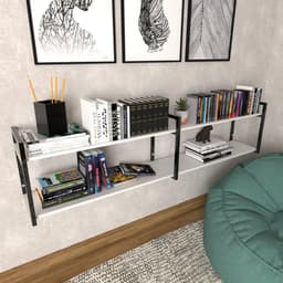 Prateleira para livros moveis escritorio quarto estante infantil livro branco organizador brinquedos