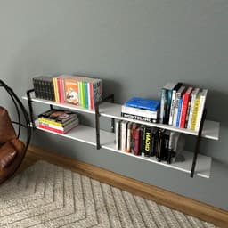 Prateleira para livros moveis escritorio quarto estante infantil livros branco ferro e madeira