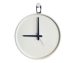 Relogio Short Strip Branco Alça Preta Mostrador Branco 40 cm