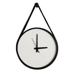 Relogio Adnet Preto Alça Preta Mostrador Branco 40 cm