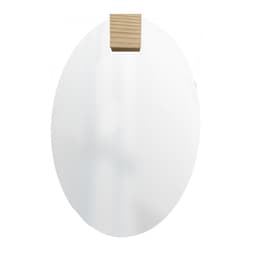Espelho Decorativo Aplique Quadrado Pinus 60x40cm Oval