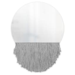 Espelho Decorativo Moon Bangs Cinza 38cm