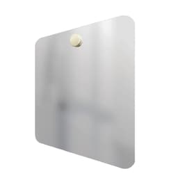 Espelho Decorativo Pen Cantos Pendurador Branco 60x40 cm