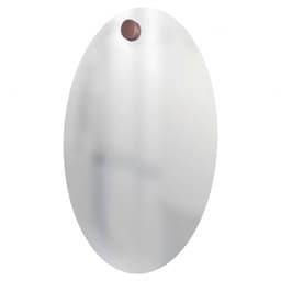 Espelho Decorativo Pen Oval Pendurador Marrom 60x40 cm