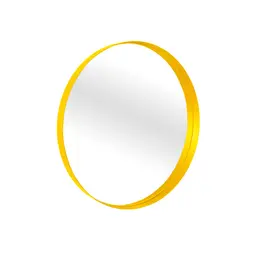 Espelho Decorativo Round Interno Amarelo 30 cm Redondo