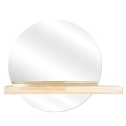 Espelho Decorativo Shelf Pinus 50 cm Redondo