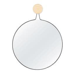 Espelho Decorativo Twiza Preto 60 Cm Redondo