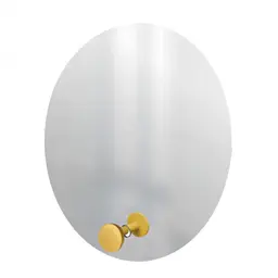 Espelho Funcional Hook Amarelo 50 cm Redondo
