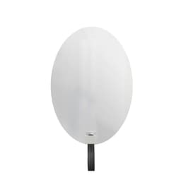 Espelho Funcional Hook Branco Alça Preta 60x40 Cm Oval